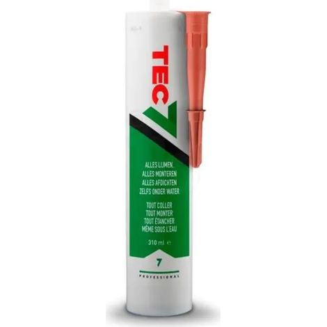 Pegamento de fijación tec7 310ml impermeable resistente UV