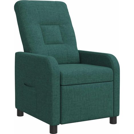 Recliner Dark Green Fabric vidaXL (1/5)