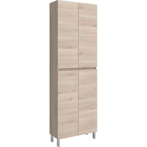 Hochschrank INFINITY 4 Türen NATURAL 600 x 1810 x 240 mm