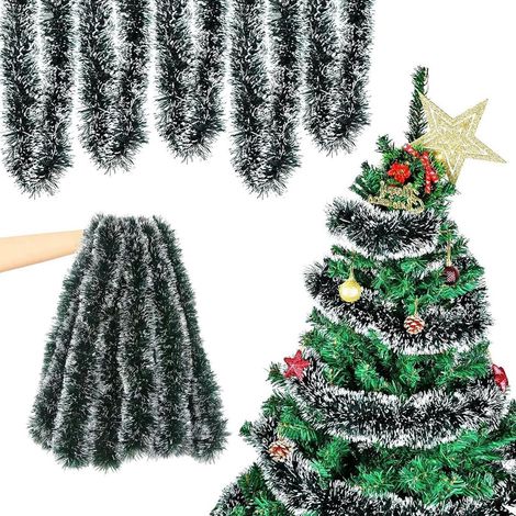Weihnachtsgirlande 10M künstlich, Tannen-Deko für Innen & Außen