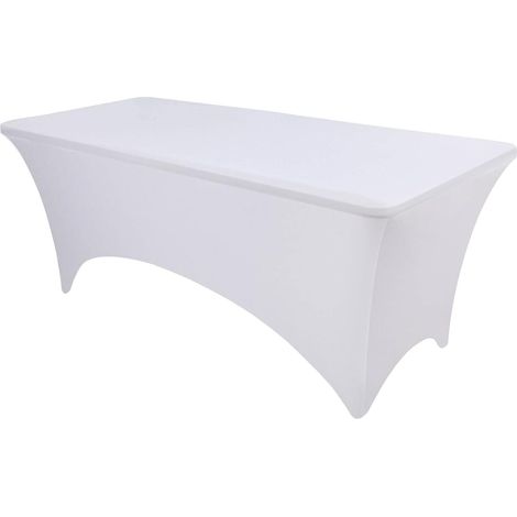 Housse De Table Extensible - Spandex 4 Voies - Pour Table Rectangulaire 122 X 61 X 76 Cm - Anti-Froissement Et Résistant À La Déchirure - 1 Pièce (1/5)