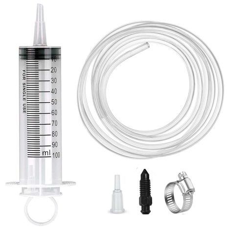 Kit de purge de freins, kit de purge de freins disque hydrauliques, kit de purge de freins pour moto comprenant une seringue 100 ml (1/5)