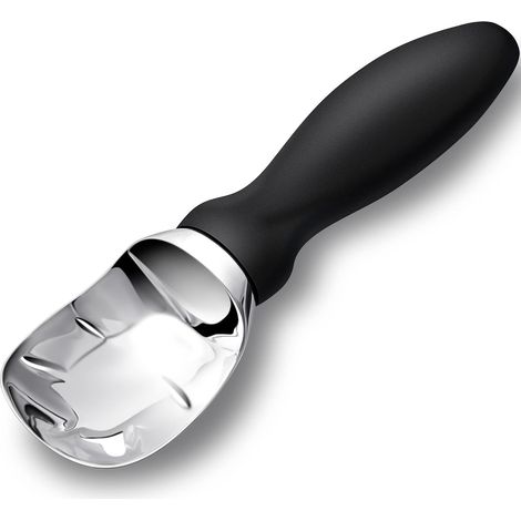 Cuchara para helado profesional resistente con mango cómodo - Utensilio de cocina de metal apto para lavavajillas - Negro (1/5)