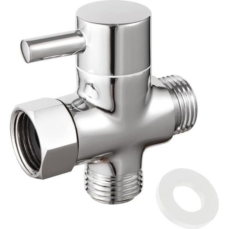1 Stück 3-Wege-Umstellventil, rostfreier Duschumsteller, Umstellventil, 3-Wege-Duschkopfventilkomponenten, für Badezimmer, Duschkopf, Küchenadapter