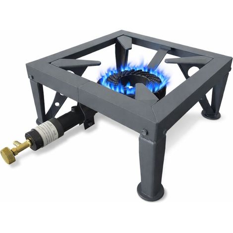 Réchaud à gaz 7500W Professionnel Charge 200Kg Tout fonte 4 pieds renforcés - Réchaud Pro Marché Cuisson Confiture, Paella INTEC