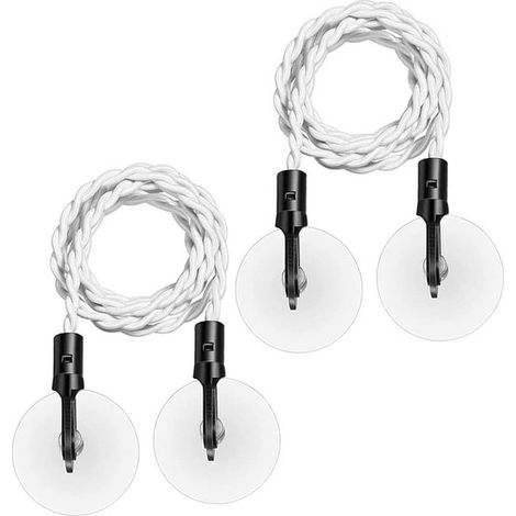 Corde à linge de voyage - 2 pièces - Corde à linge extensible - Corde à linge élastique portable - Cintre coupe-vent pour camping en extérieur - Corde à linge - Pour camping en extérieur, séchage du l (1/5)