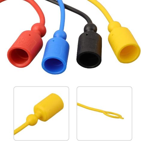 4 paires de capuchons anti-poussière pour raccords rapides hydrauliques (en caoutchouc PVC, compatibles avec la série ISO7241-A, 1/4 pouce) (1/4)