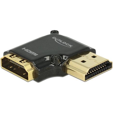 DeLOCK HDMI-A/HDMI-A, F/M, 90° Negro