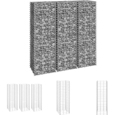 INLIFE Gabionen-Hochbeete 3 Stk. 30x30x100 cm Eisen (1/5)