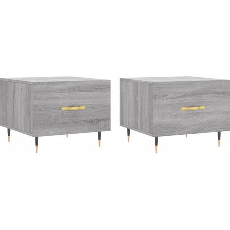 Maison Exclusive - Couchtische 2 Stk. Grau Sonoma 50x50x40 cm Hol