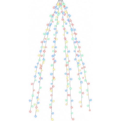 vidaXL Red de luces de árbol de Navidad 250 LEDs de colores 250 cm (1/2)