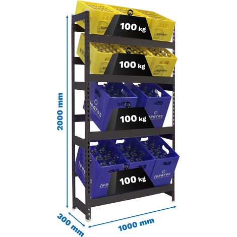 Simonrack Scaffale Professionale Antracite 2000mm