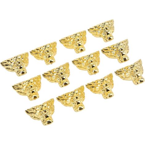 Pieds de boîte à bijoux style antique, protège-coins en plastique résistant pour meubles en bois, finition rétro DIY. (1/5)