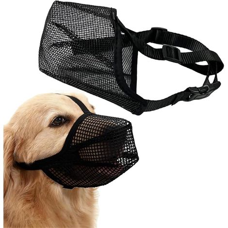 Museliere Anti Intoxication Chien (M) Muselière Chien Réglables Masque Respirant pour Animaux Prévenir L'ingestion Accidentelle pour Attraper Les Morsures Les Lécher La Mastication (1/5)