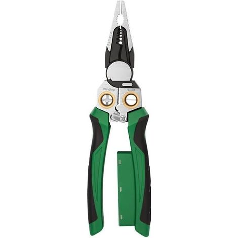 Pince à dénuder électrique 8 en 1 avec testeur de tension, testeur de tension multifonction, pince à câble, ciseaux pour enroulement et fendage (1/4)