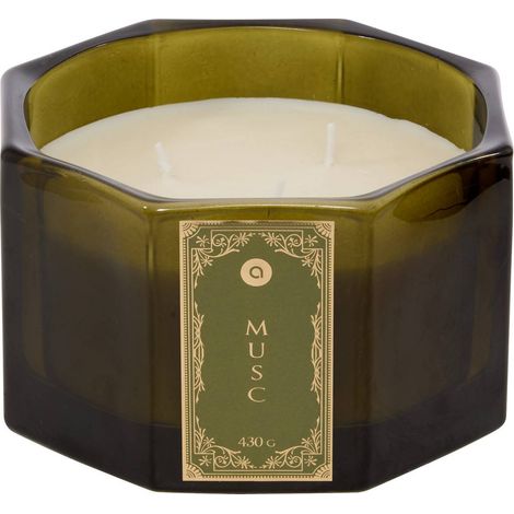 Lucien-Duftkerze, sechseckig, 430 g, Moschus - Atmosphera créateur d'intérieur