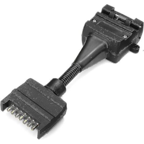 Adaptateur convertisseur fiche plate à 12 broches vers prise plate en fer à 12 broches pour camion, fourgonnette ou remorque
