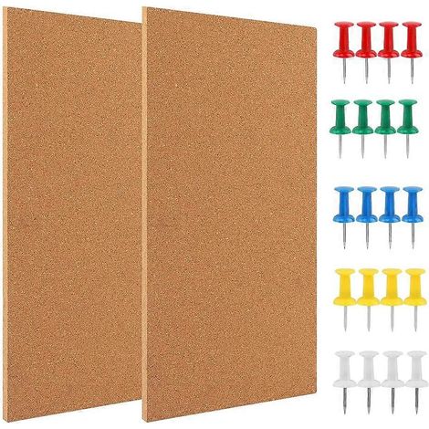 Kork-Pinnwand, kleine rechteckige Tafel mit Wandpinnwänden, selbstklebende Korktafel für Büro, Schule und Zuhause (1/5)