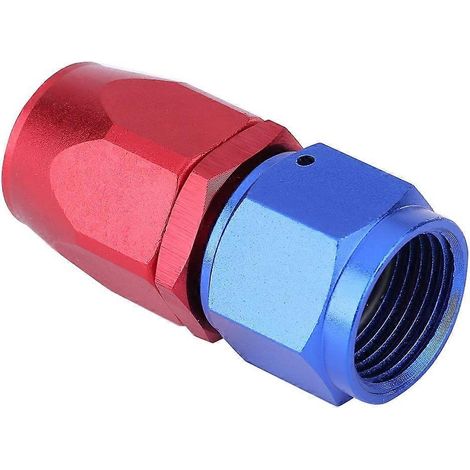 Raccord de tuyau de carburant AN10 avec joint pivotant, adaptateur pour refroidisseur d'huile, anodisé bleu et rouge, 0° (1/2)