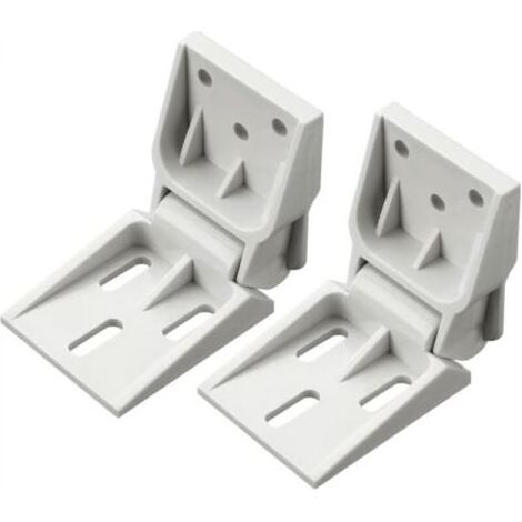 Lot de 2 charnières de congélateur en plastique compatibles avec les congélateurs Haier, charnières de porte pliantes à 3 trous (1/4)