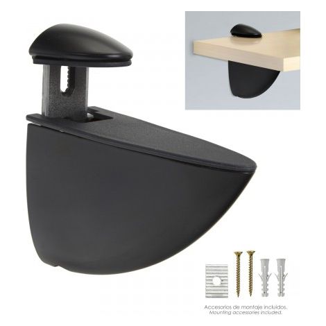 Verstellbare Pelikanstütze für Regal 1/35 mm. Schwarz (1 Stück) (1/2)