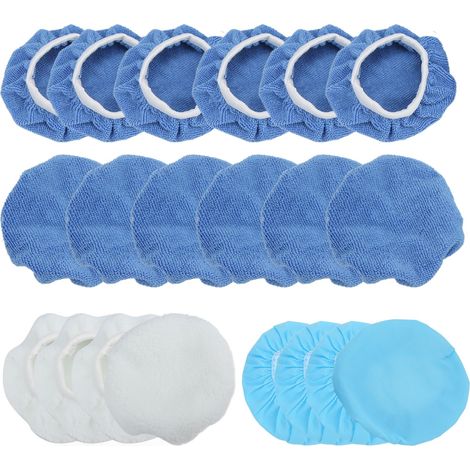 Lot de 20 tampons de polissage microfibre 15 cm pour voitures motos bateaux (1/5)
