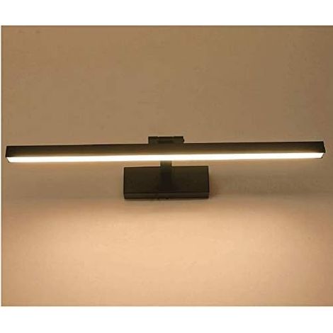 Lampe pour Miroir de Salle de Bain LED 9W/40cm - Applique Réglable Angle - AC85-265V - (Noir/Blanc Chaud) (1/5)