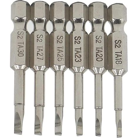 6PCS Tournevis Triangle Magnétique Tournevis Triangulaire Longueur de 50mm à Tête Triangulaire 1,8mm, 2mm, 2,3mm, 2,5mm, 2,7mm, 3mm