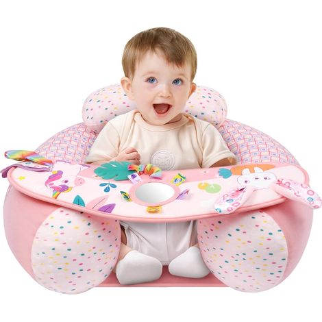 Siège Gonflable pour Bébés, Siège de Sol 3 Mois et Plus, Rose (1/5)