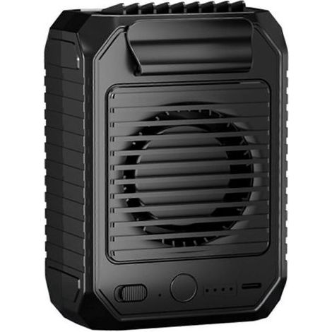 Ventilateur de ceinture rechargeable avec batterie 10000 mAh, puissant et portable, idéal pour le travail en extérieur et la randonnée. (1/4)