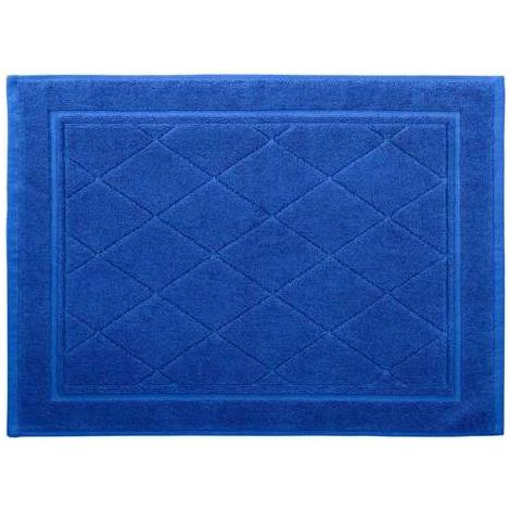 CALEFFI Tappeto Bagno in Cotone Minorca CM. 45X60 Spugnissima Tinta Unita Blu