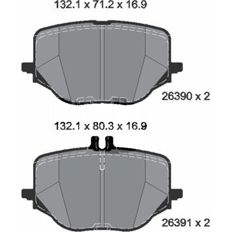 KIT PASTIGLIE FRENO ANTERIORI compatibile con MERCEDES-BENZ CLASSE S (W223) / PASTIGLIE FRENANTI AUTO OEM LP3713 / 39768 , / SOSTITUZIONE DIRETTA / BASSA POLVERE / SILENZIOSO