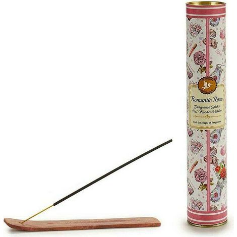 Set mit Räucherstäbchen in einer Dose – Rosen (12 x 30 Stück) + Ständer