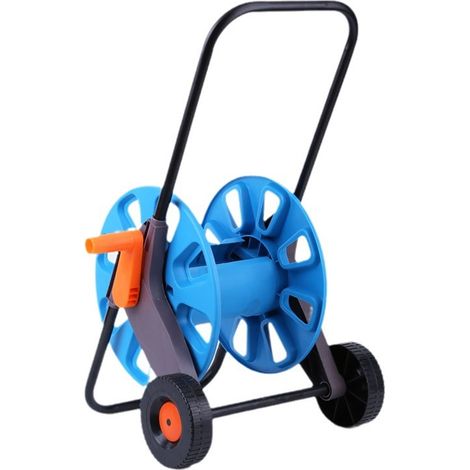 1 Chariot de tuyau d'arrosage, Aluminium, Avec roues, Pour jardin 50m, Stockage eau (1/5)