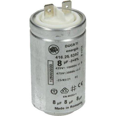 Condensatore 8 MF, 450 V - Asciugatrice - ELECTROLUX - 2803454016417205569