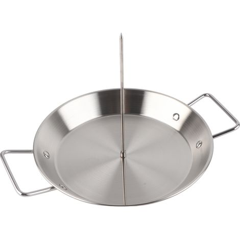 Un support vertical pour barbecue en acier inoxydable avec trois brochettes amovibles (comme illustré sur la photo). (1/5)