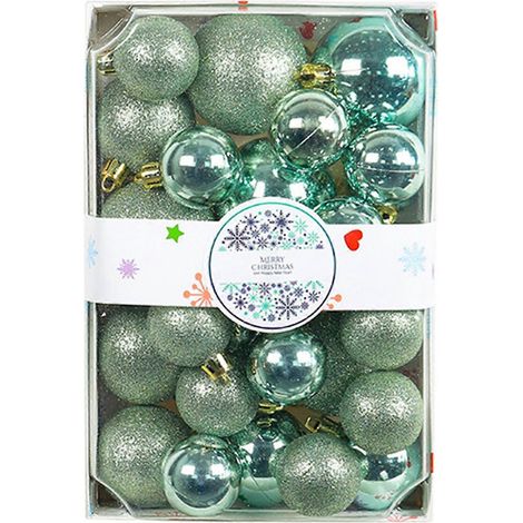 26 bruchsichere Weihnachtskugeln zum Aufhängen, glitzernde Kugeln, Anhänger, für Weihnachtsbaumschmuck, Feiertage, Hochzeiten, Grün (1/5)