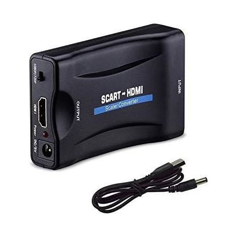 Adattatore da SCART a HDMI, convertitore SCART a HDMI HD 1080p compatibile con NTSC PAL per Sky HD Blu-ray PS3 TV VCR VHS, ecc. (1/5)