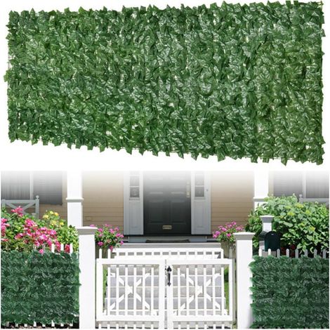 x 3m Artificial Hedge - Artificial Leaf Fence, Decorative Anti-Theft Balcony Fence Screen for Indoor and Outdoor Use (1/5)