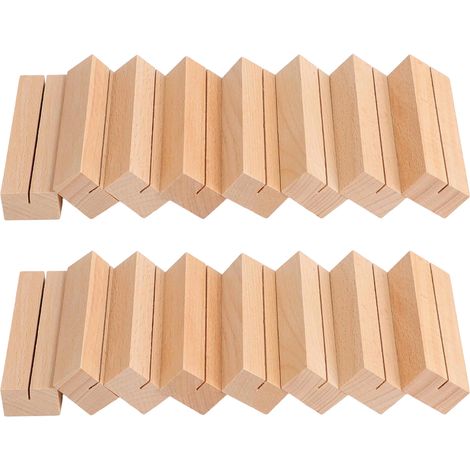 16 porte-cartes table hêtre naturel, pour menus, photos, mariages ou banquets (1/5)
