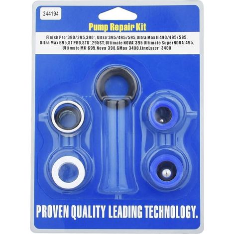 244194 Kit de Réparation de Pompe pour Pulvérisateur de Peinture AIRLESS 295 390 395 490 495 595 3400 (1) (1/5)