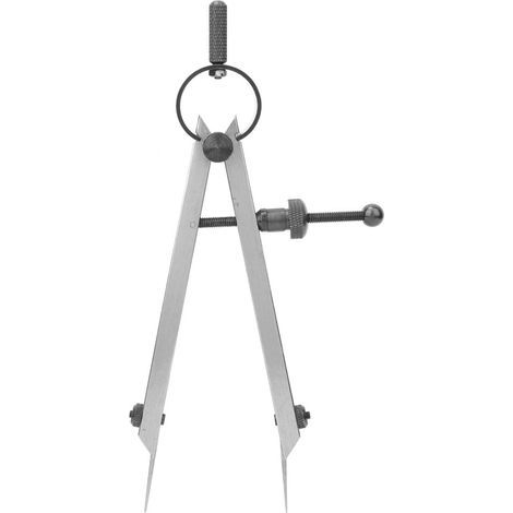 Boussole d'espacement à double aiguille, outil d'artisanat du cuir en acier au carbone, ligne de séparation d'aile de traceur (100mm) (1/5)
