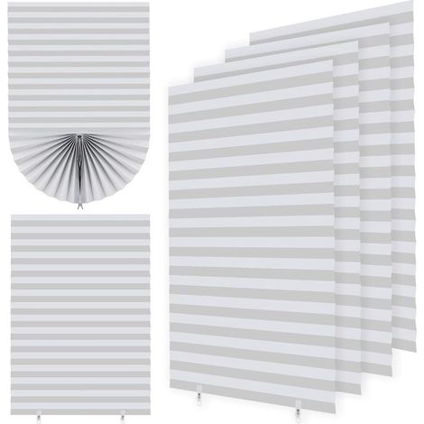 (Blanc,60W x 150H cm)4 Store occultant Autocollant pour fenêtre,Stores occultants temporaires pour fenêtres sans perçage,Stores à Coller sur Les Rideaux,la Chambre et la Salle de Bain (1/5)