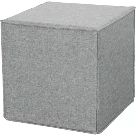 pouf pieghevole bellahome "dado" in tessuto rimovibile grigio 41x41x41 cm (1/2)