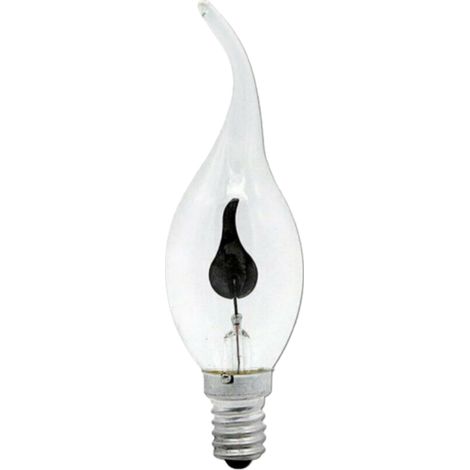 Ampoule À Effet Flamme - E14 - 3 W - 220 V - Verre - Hauteur 91 mm ou 118 mm - Forme Ronde ou Bougie - Lot de 1
