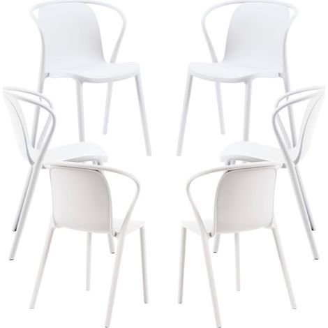 Packs Sillas Jardín - Pack 6 Sillas Zotli - Blanco (1/5)