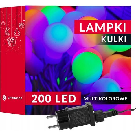 GUIRLANDE DE NOËL 200 LED MULTICOLORE SUR SECTEUR 17,5m (1/5)