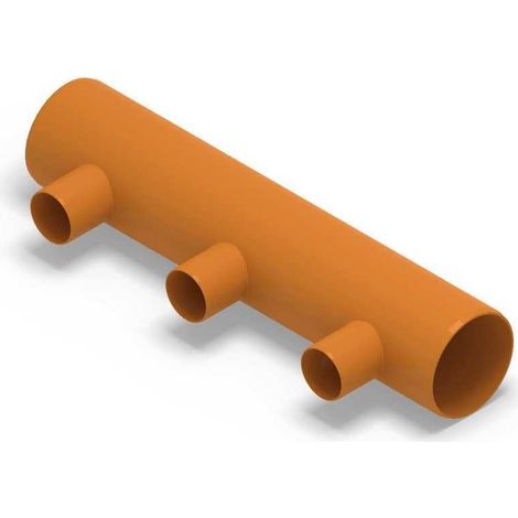 Distributeur thermique AWADUKT DN 630 BL 3 m, 3 connexions DN 315, centré