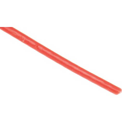 Fil de câblage à gaine PTFE RS PRO, 0,12 mm², 26 AWG, 200°C max, PTFE Rouge, 25m ( Prix pour Bobine de 25 Mètres ) (1/2)
