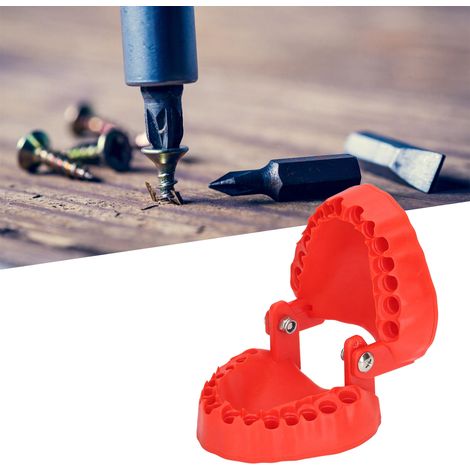 Portable Support pour Fraises Dentaires 28 Pièces avec Aimant et Étui Rouge Organisateur (1/5)